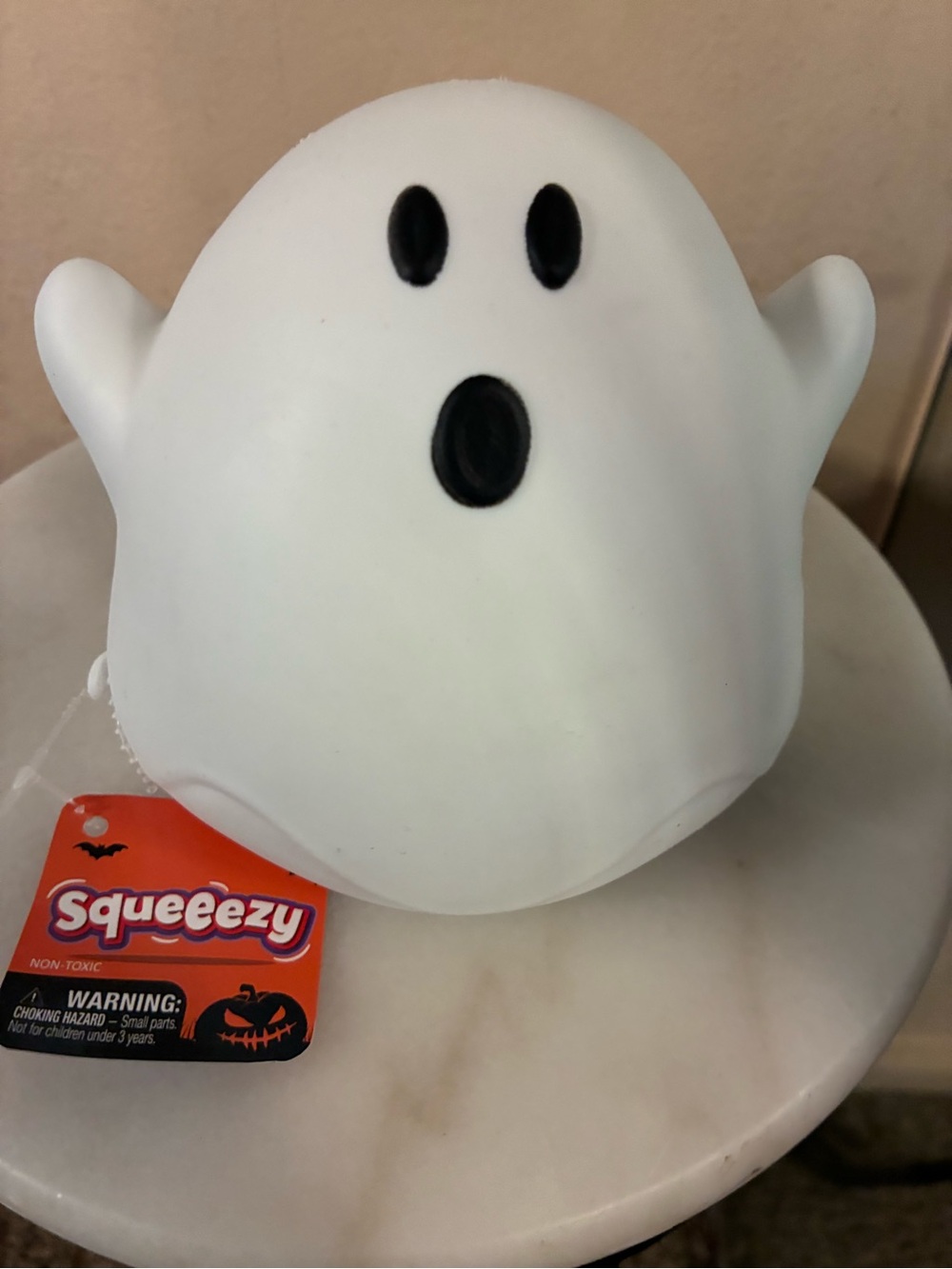 Squeeezy White Ghost Stress Toy - Halloween